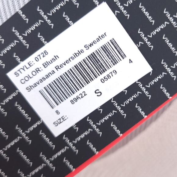 New Revolve Vimmia Lightweight Reversible Sweater Blush Small Yoga Activewear - Picture 4 of 6